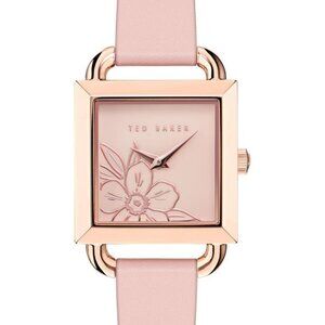 NEW In BOX Ted Baker Women's Watch Rose Gold Hardware Leather Band